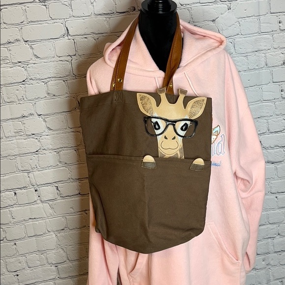 Sleepyville Critters giraffe brown canvas … - Picture 7 of 7